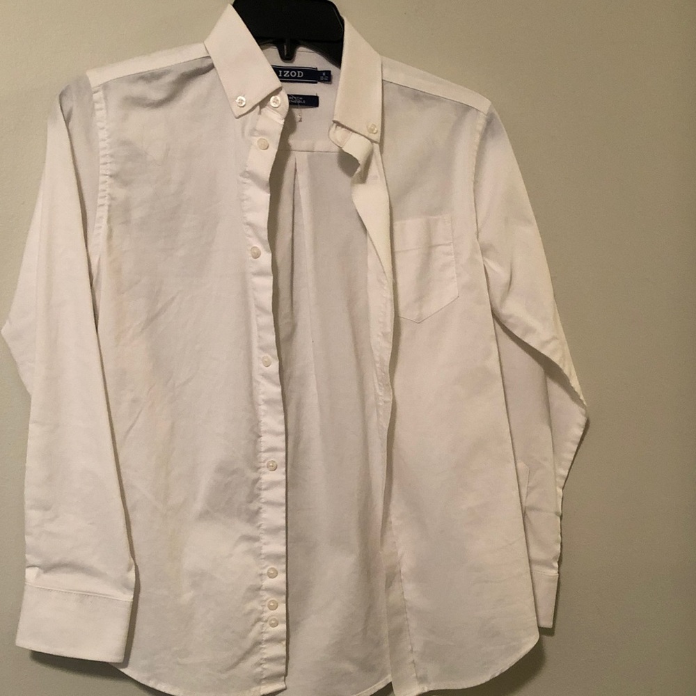 Izod Youth Classic White Casual Button-Down Shirt